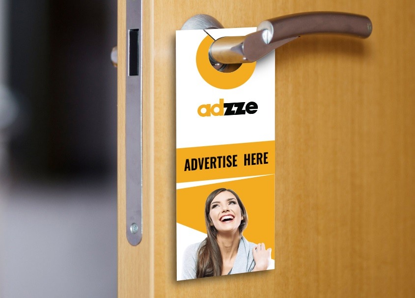 Adzze's door hanger advertising