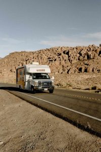 truck on a road