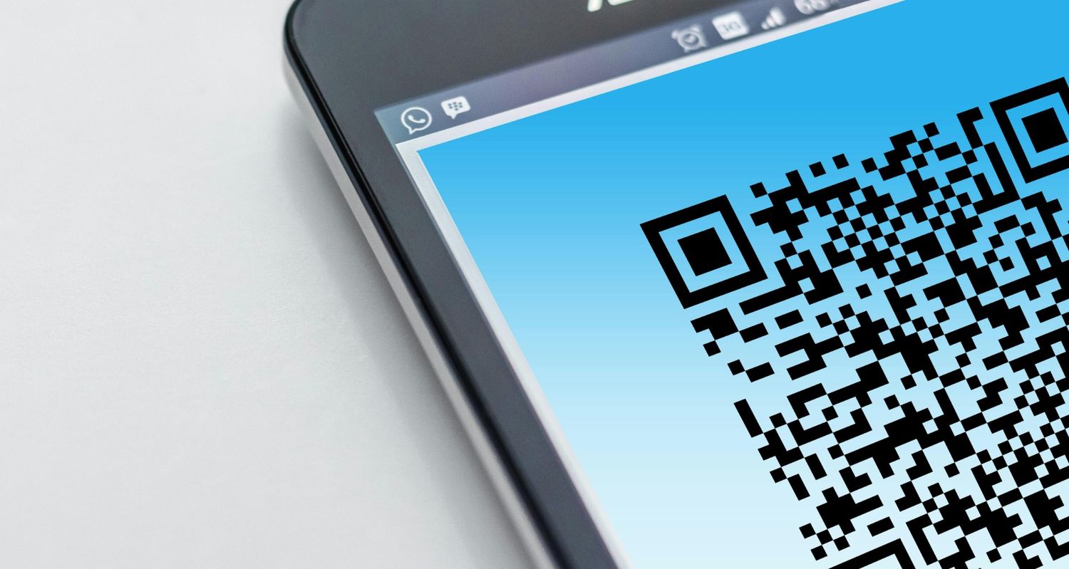 Qr Code displayed on a mobile phone